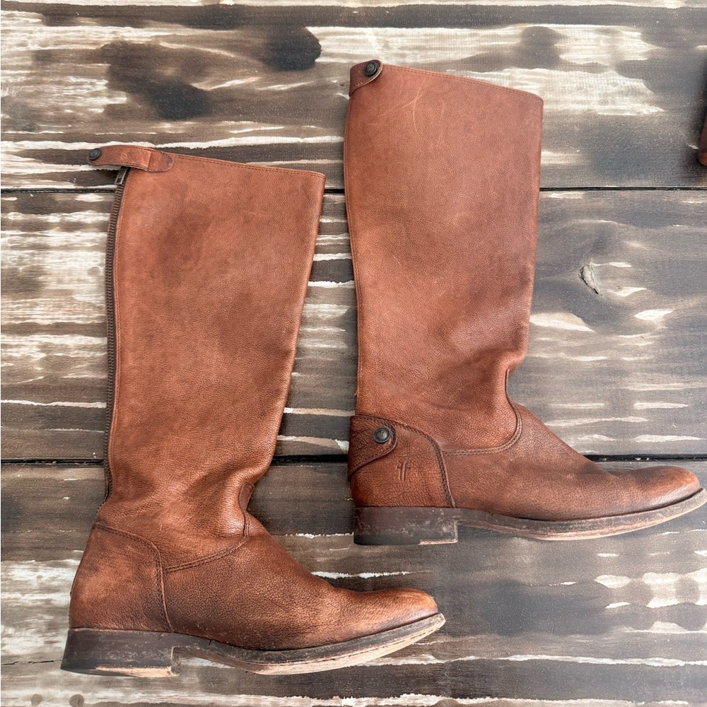 Frye Brown Heeled Boots